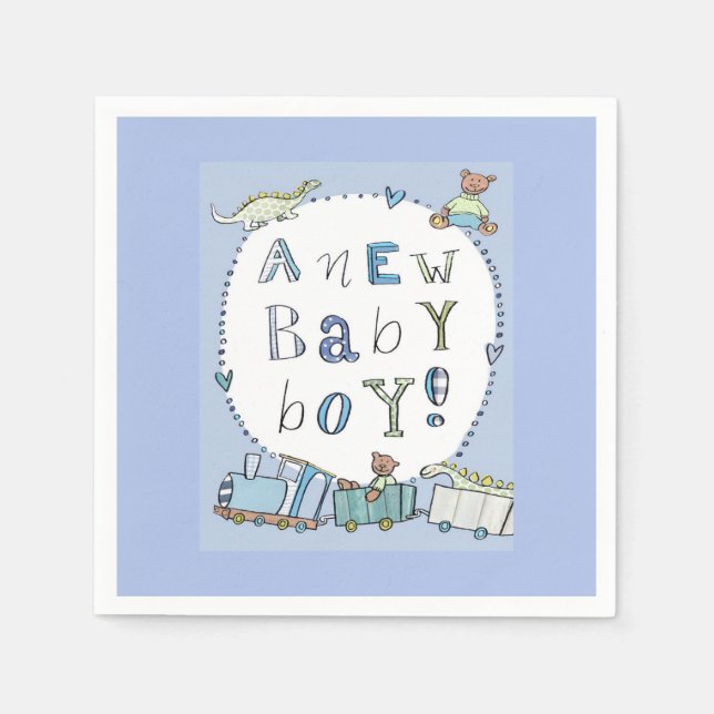 Baby Boy Napkin (Front)