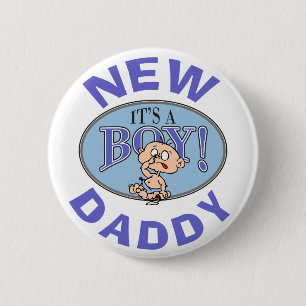 Baby Boy New Daddy 6 Cm Round Badge