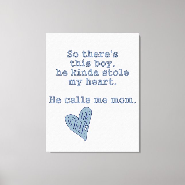 Baby Boy Nursery Canvas - Boys Nursery Quote - Art Print (Front)