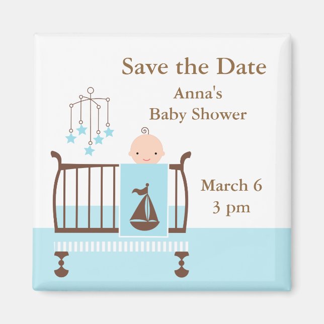 Baby Boy Nursery Magnet (Front)