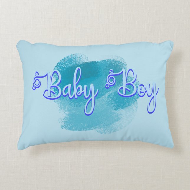 Baby Boy Nursery Pillow (Front)