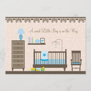 Baby Boy Nursery Shower : Invitation