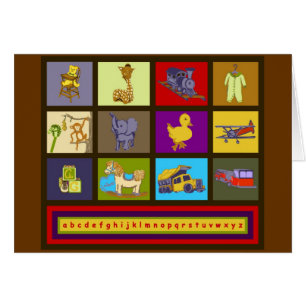 Baby Boy Nursery Toys Themed Card