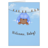 Baby Boy On Clothesline
