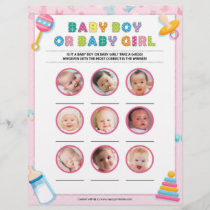 Baby Boy Or Baby Girl [Baby Basics Pink] Custom Letterhead