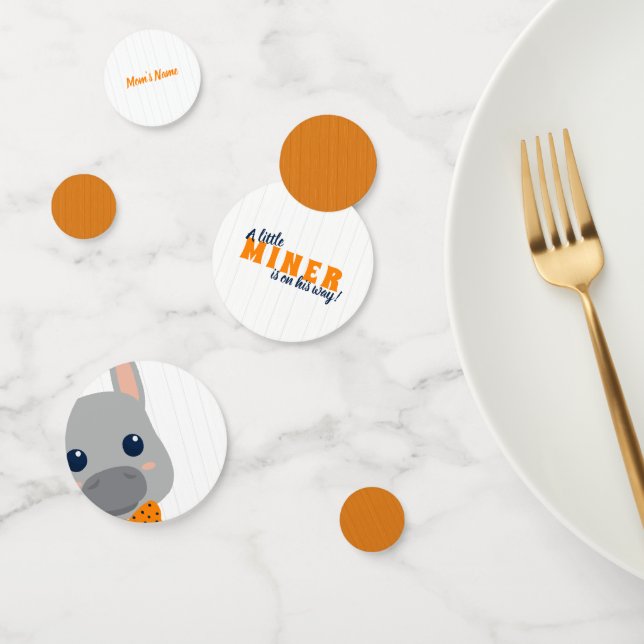 Baby Boy Orange Donkey Baby Shower Confetti (Group)