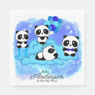 Baby Boy Pandas  Napkin