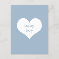 Baby Boy Pastel Blue and White Heart