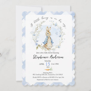 Baby Boy Peter Rabbit Baby Shower Invitation