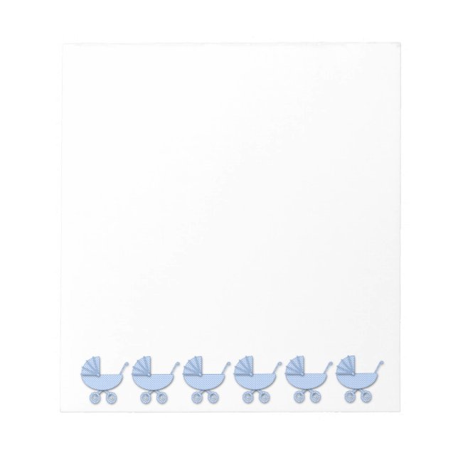 baby boy polka bots notepad (Front)