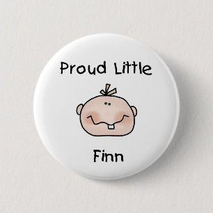 Baby Boy Proud Little Finn 6 Cm Round Badge