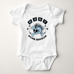Baby Boy Punk Skull Baby Bodysuit