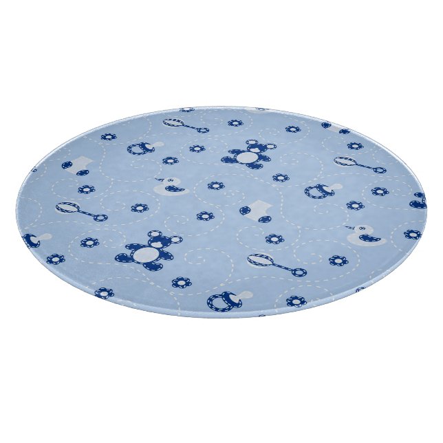 Baby-boy Quilt Pattern Cutting Board (Corner)