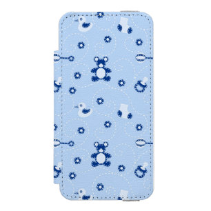 Baby-boy Quilt Pattern Incipio Watson™ iPhone 5 Wallet Case
