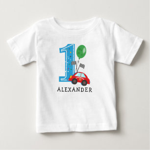 Baby boy race car 1st Birthday T-Shirt