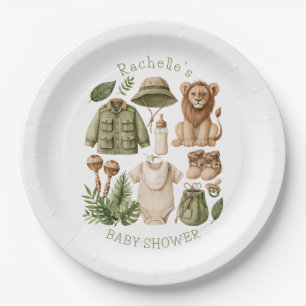 Baby Boy Safari Lion Hat Boots Bottle Pacifier Paper Plate