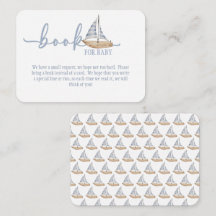 Baby Boy Sail Shower Book for Baby Card