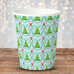 Baby Boy Santa Outfit Christmas Tree Pattern Paper Cups
