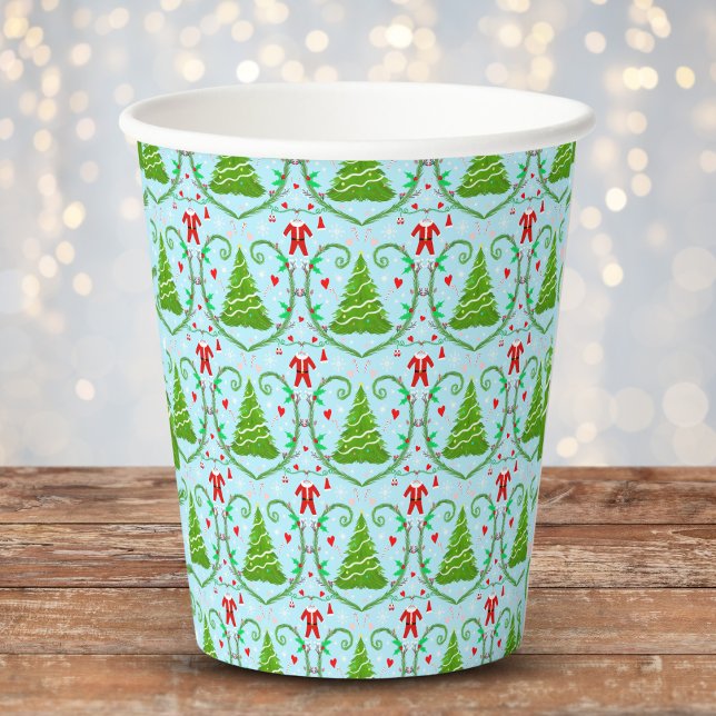 Baby Boy Santa Outfit Christmas Tree Pattern Paper Cups (Creator Uploaded)