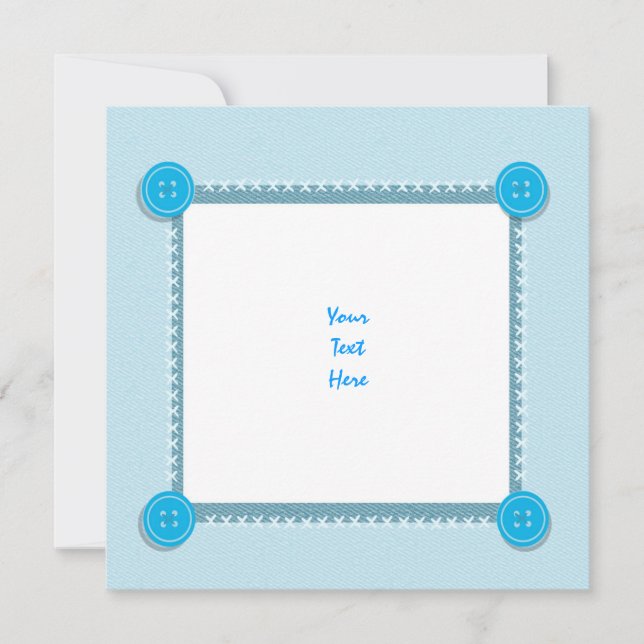 Baby Boy Shower announcement Blank (Front)