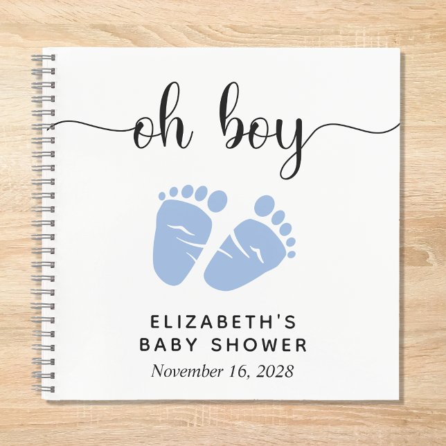 Baby Boy Shower Blue Feet Guest Book (Creator Uploaded)