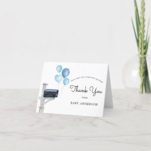 Baby Boy Shower by Mail Thank You Card