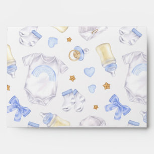 Baby Boy Shower Envelope Adorable Baby-Themed