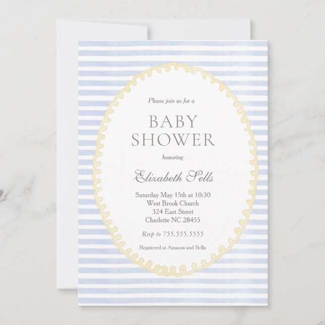 Baby Boy Shower Invitation (Front)