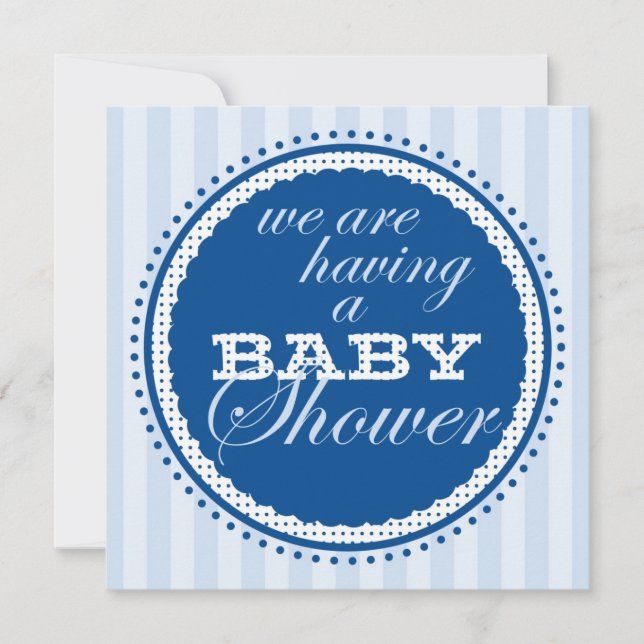 Baby Boy Shower Invitation (Front)