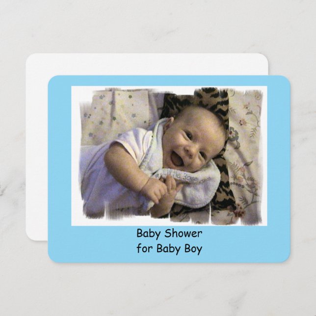 Baby Boy Shower Invitations (Front/Back)