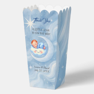 Baby Boy Shower Invite Moonlight Stars Watercolor Favour Box