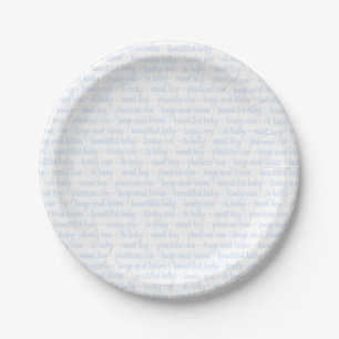 Baby Boy Shower Paper Plate