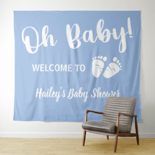 Baby Boy Shower Welcome Tapestry