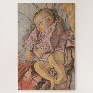 Baby Boy Sleeping on a Pillow Jigsaw Puzzle