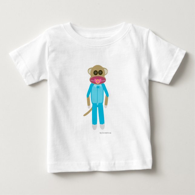 Baby Boy Sock Monkey Baby T-Shirt (Front)