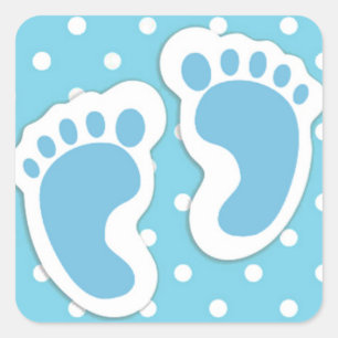 Baby boy square sticker