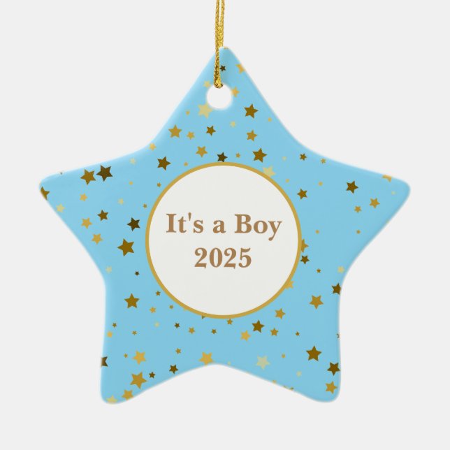 Baby Boy Star Ornament  (Front)