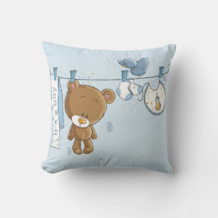 Baby Boy Teddy Bear Baby Cushion