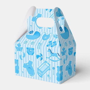 Baby Boy Things Pattern Blue Favour Box