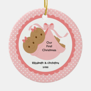 Baby Boy Twins Baby's First Christmas Ornament