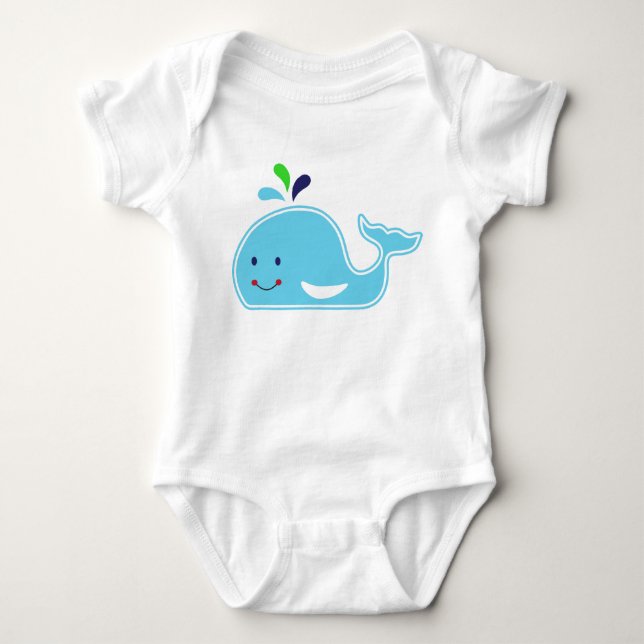 Baby Boy Whale Bodysuit (Front)