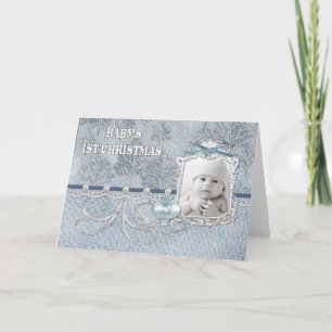 Baby Boys First Christmas Card