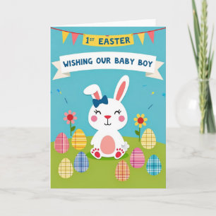 Baby Boys First Easter Greeting Card