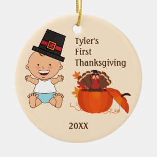 Baby Boy's First Thanksgiving Ornament