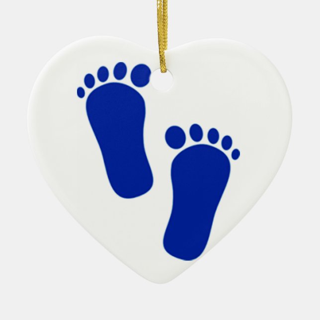 ***BABY BOY'S FOOTPRINTS*** CHRISTMAS ORNAMENT (Front)
