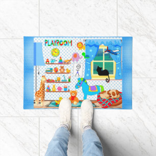 Baby Boy's Playroom Doormat