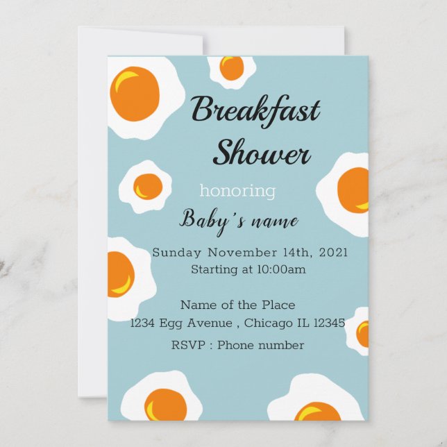 Baby Breakfast Shower Invitation (Front)