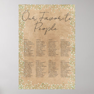    Baby Breath Floral Rustic Wedding Seating Chart