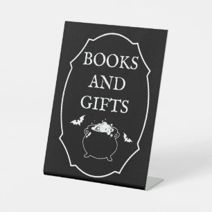 Baby Brewing Halloween Baby Shower Books & Gifts Pedestal Sign