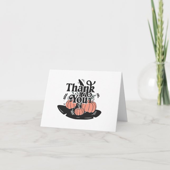 Baby Brewing Halloween Baby Shower Thank You Card (Front)